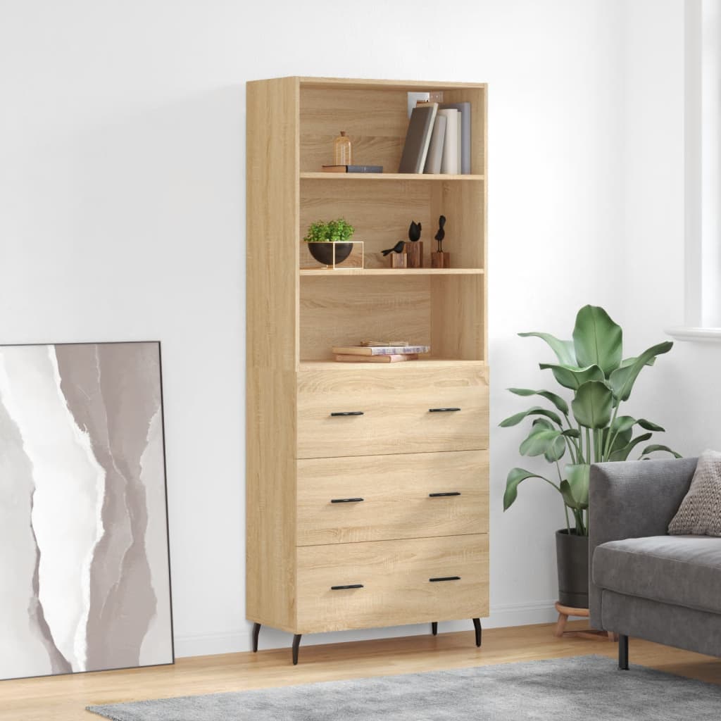 vidaXL Dulap înalt, stejar sonoma, 69,5x34x180 cm, lemn compozit vidaXL Dulap înalt, stejar sonoma, 69,5x34x180 cm, lemn compozit