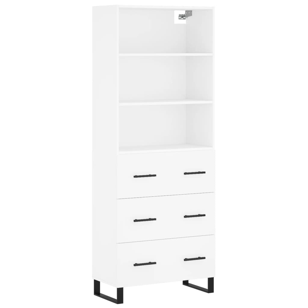 vidaXL Dulap înalt, alb, 69,5x34x180 cm, lemn compozit
