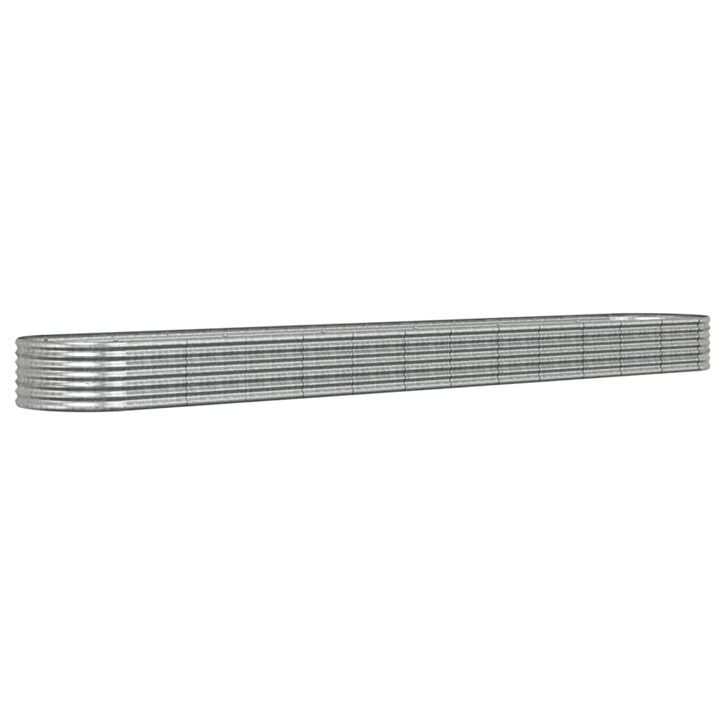 vidaXL Strat înălțat grădină 512x80x36 cm oțel galvanizat