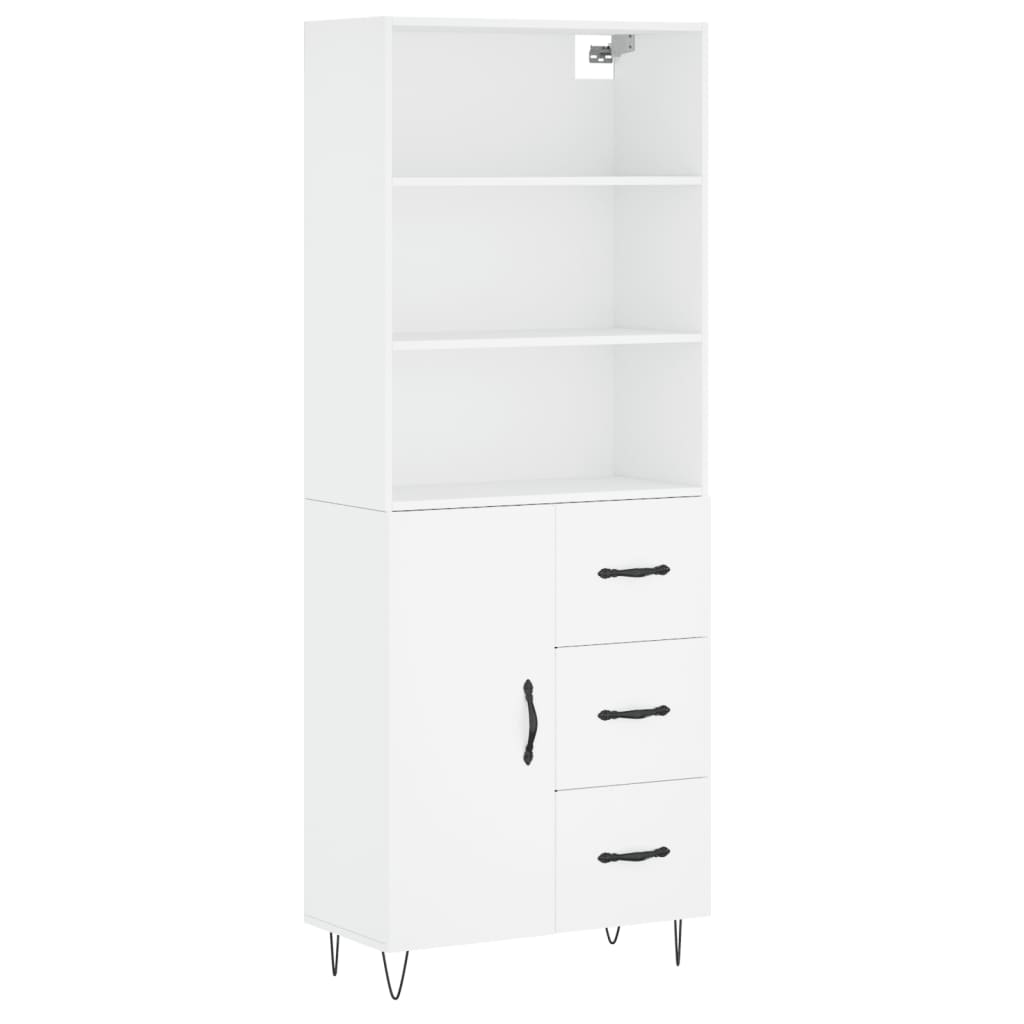 vidaXL Dulap înalt, alb, 69,5x34x180 cm, lemn compozit vidaXL Dulap înalt, alb, 69,5x34x180 cm, lemn compozit