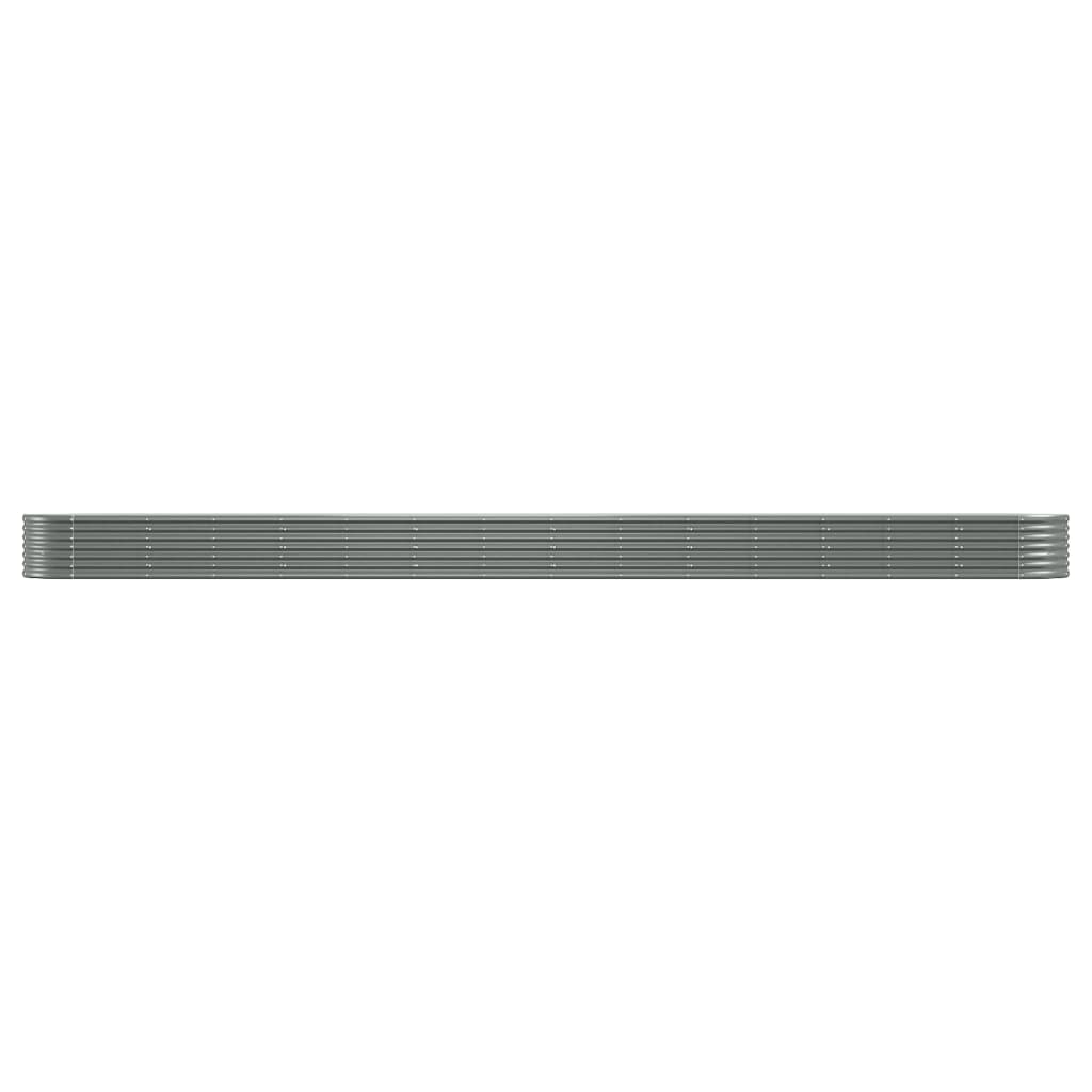 vidaXL Strat înălțat grădină gri 620x80x36cm oțel galvanizat