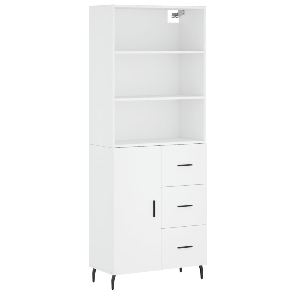 vidaXL Dulap înalt, alb, 69,5x34x180 cm, lemn compozit vidaXL Dulap înalt, alb, 69,5x34x180 cm, lemn compozit