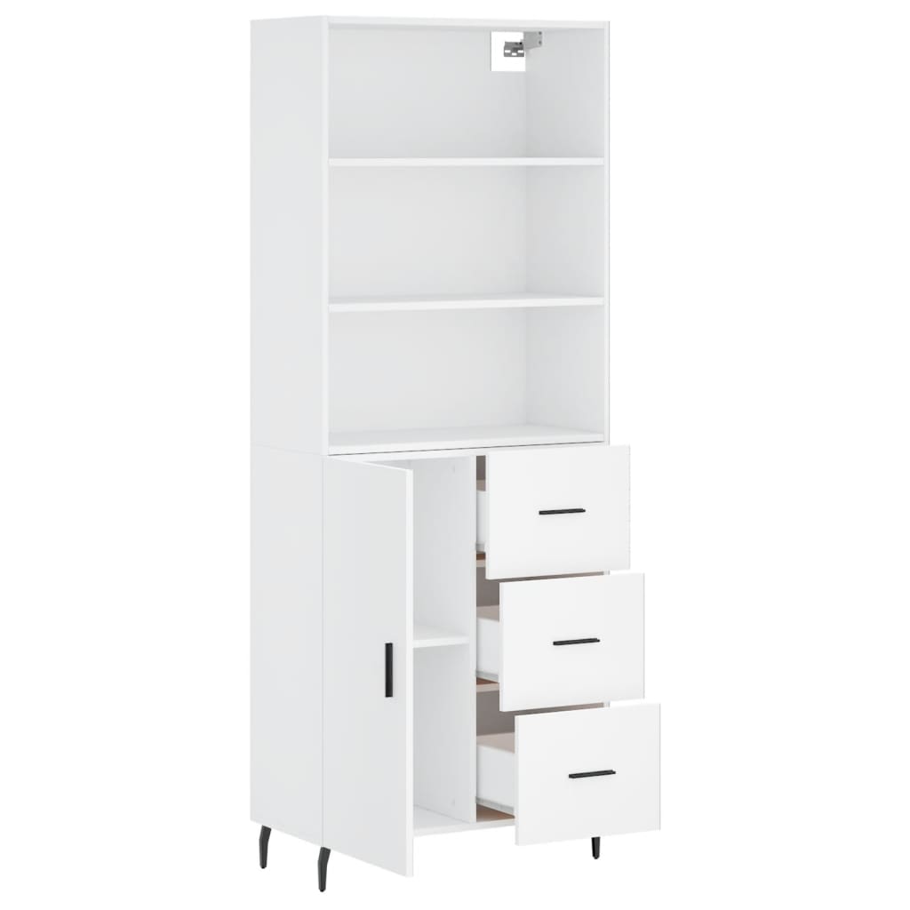 vidaXL Dulap înalt, alb, 69,5x34x180 cm, lemn compozit vidaXL Dulap înalt, alb, 69,5x34x180 cm, lemn compozit