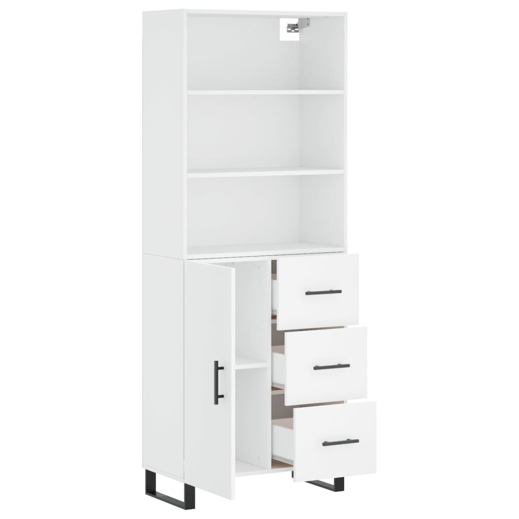 vidaXL Dulap înalt, alb, 69,5x34x180 cm, lemn compozit