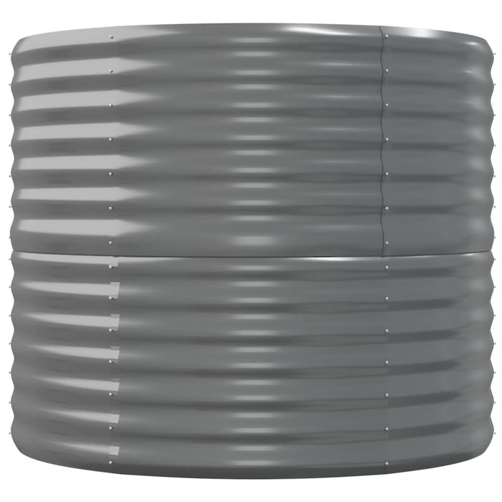 vidaXL Strat înălțat grădină gri 152x80x68cm oțel galvanizat