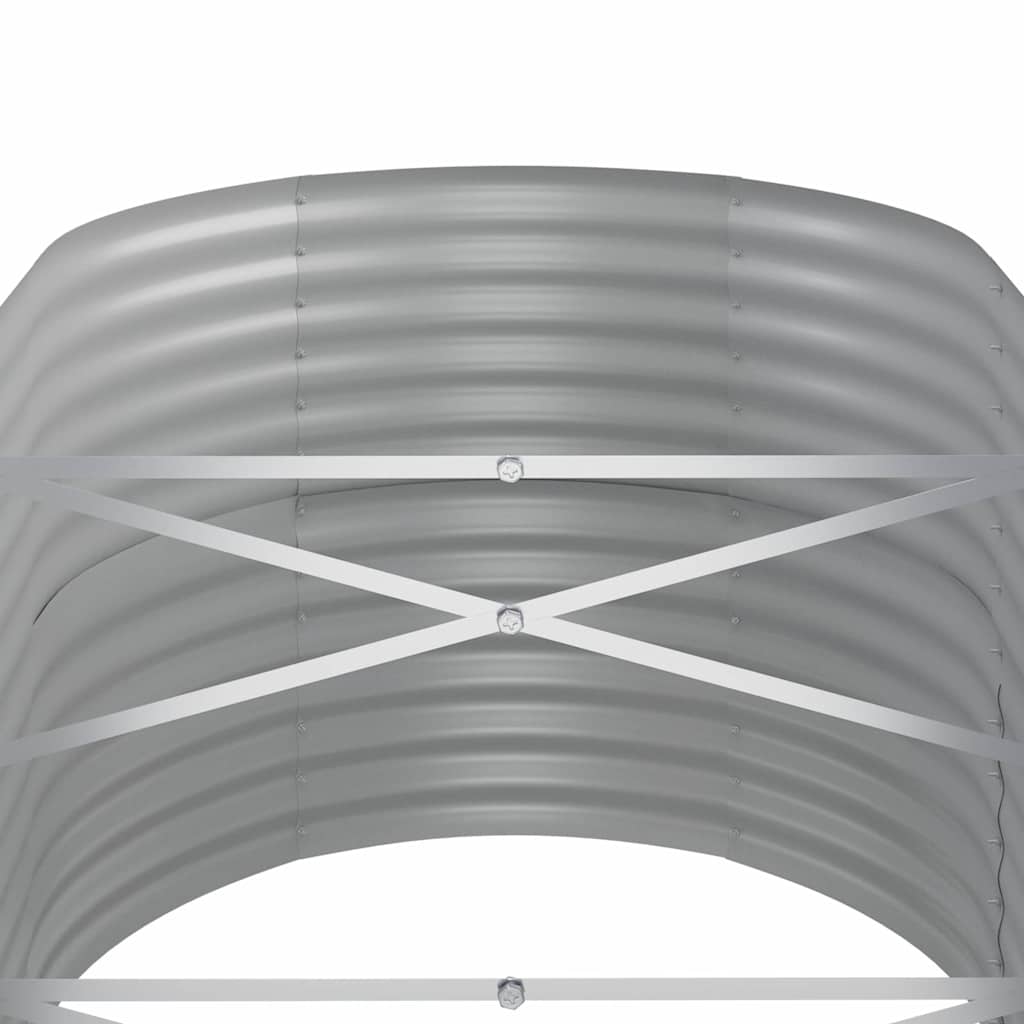 vidaXL Strat înălțat grădină gri 152x80x68cm oțel galvanizat