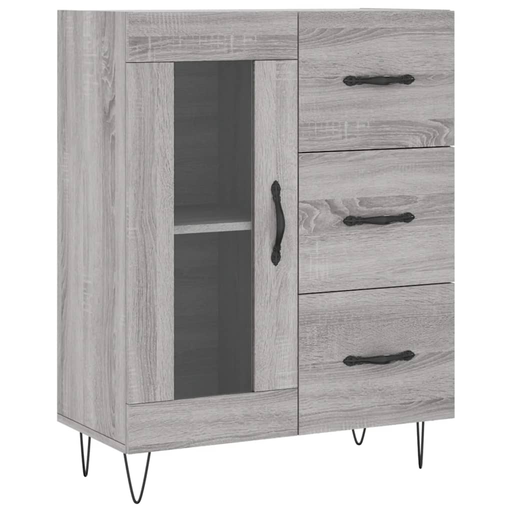 vidaXL Dulap înalt, gri sonoma, 69,5x34x180 cm, lemn compozit