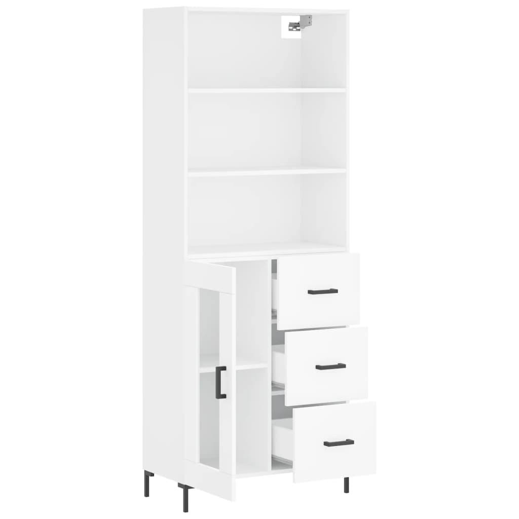 vidaXL Dulap înalt, alb, 69,5x34x180 cm, lemn compozit