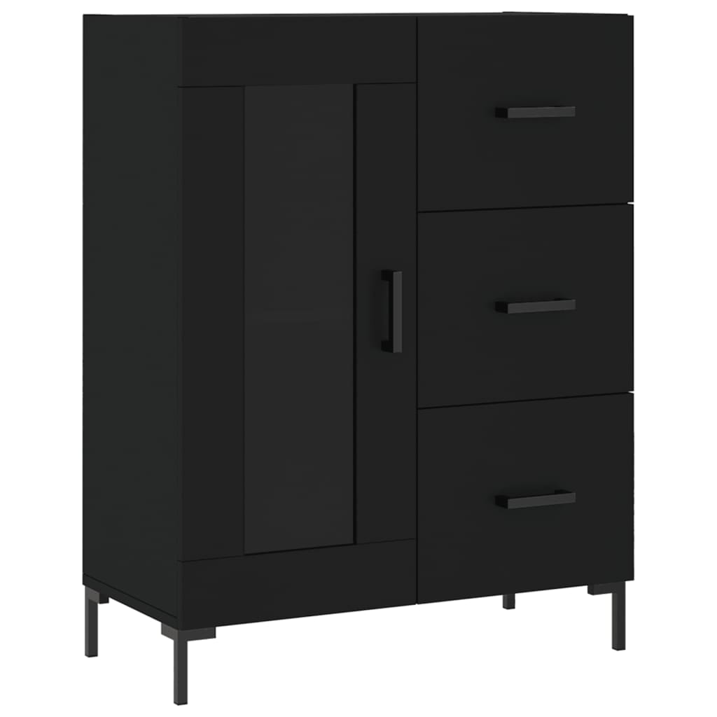 vidaXL Dulap înalt, negru, 69,5x34x180 cm, lemn compozit