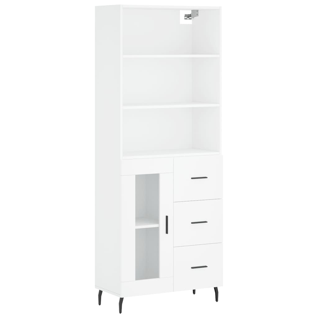 vidaXL Dulap înalt, alb, 69,5x34x180 cm, lemn compozit