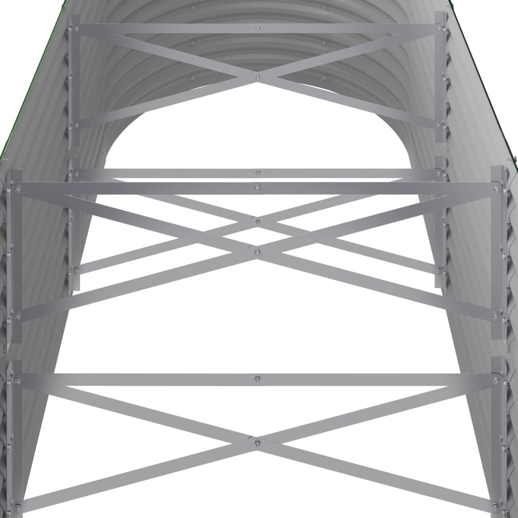 vidaXL Strat înălțat grădină 224x80x68 cm oțel galvanizat