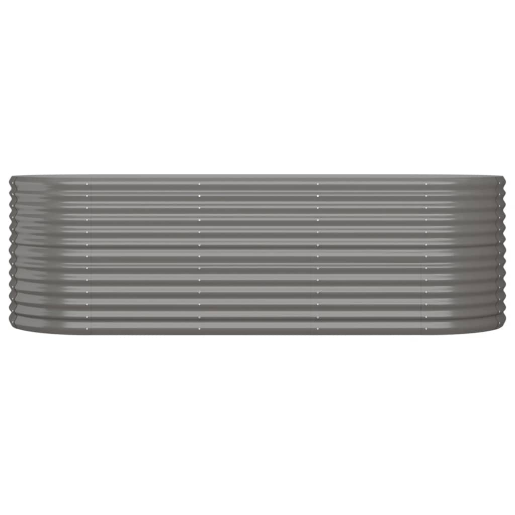 vidaXL Strat înălțat grădină gri 224x80x68cm oțel vopsit electrostatic vidaXL Strat înălțat grădină gri 224x80x68cm oțel vopsit electrostatic
