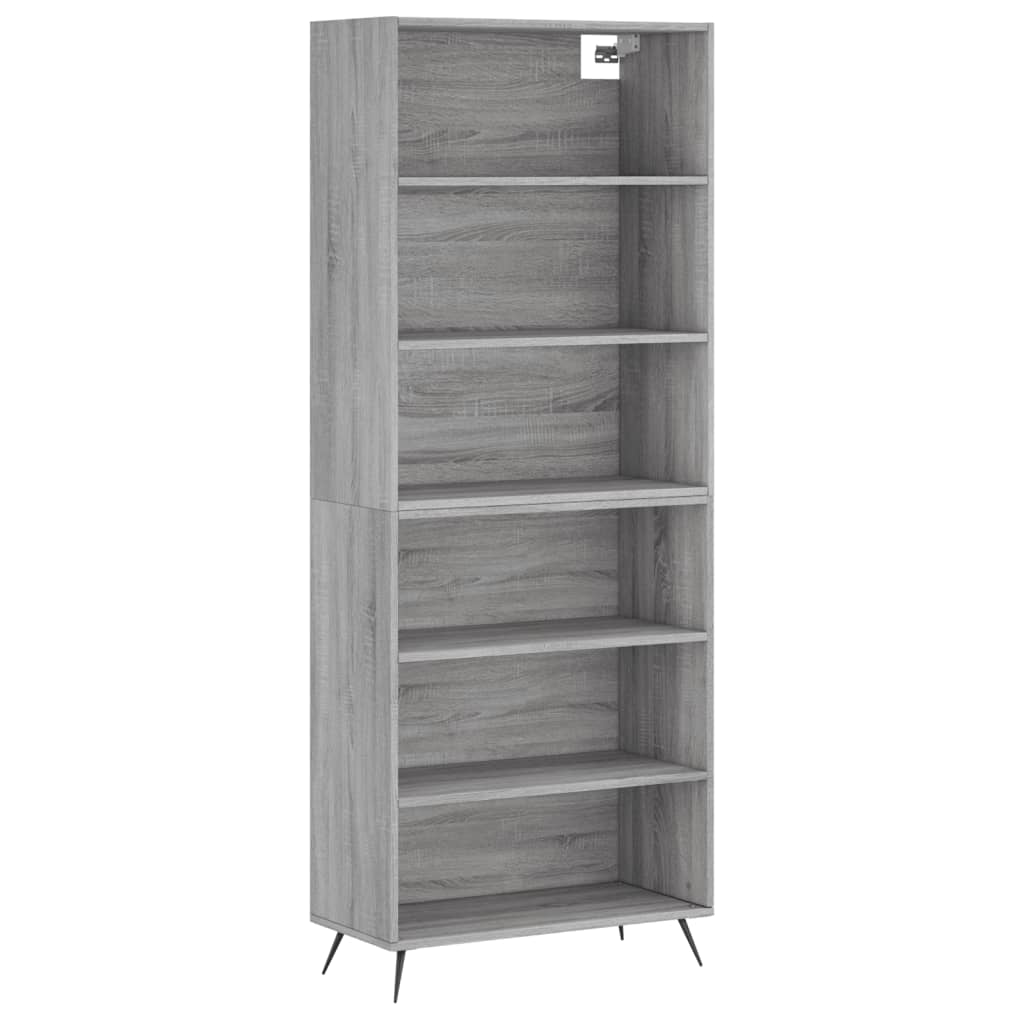 vidaXL Dulap înalt, gri sonoma, 69,5x32,5x180 cm, lemn prelucrat