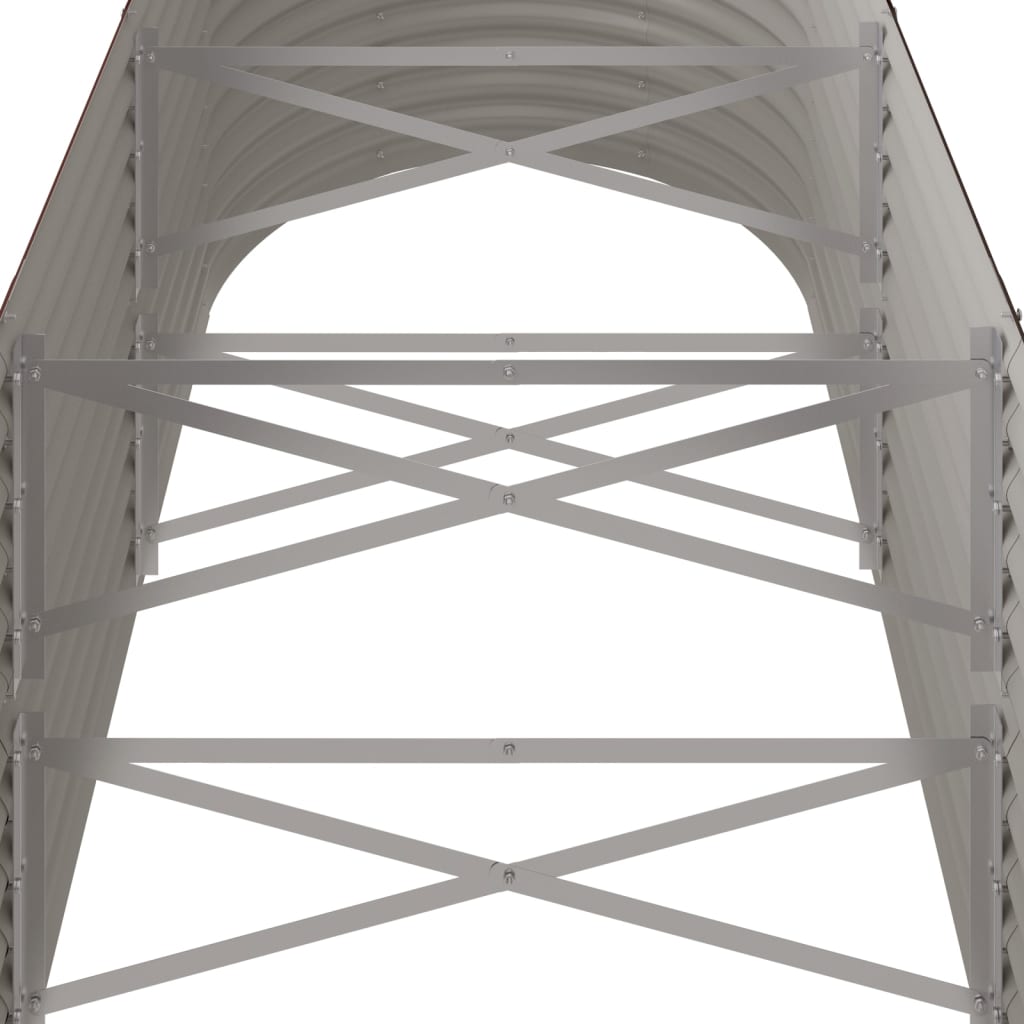 vidaXL Strat înălțat grădină 224x80x68 cm oțel galvanizat