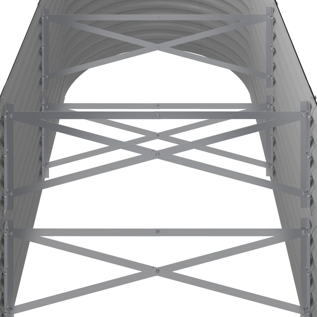 vidaXL Strat înălțat grădină 224x80x68 cm oțel galvanizat