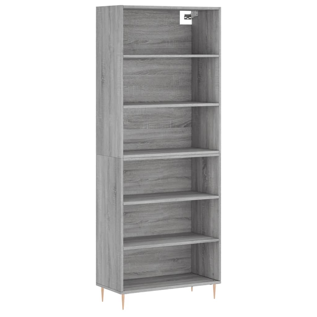 vidaXL Dulap înalt, gri beton, 69,5x32,5x180 cm, lemn prelucrat