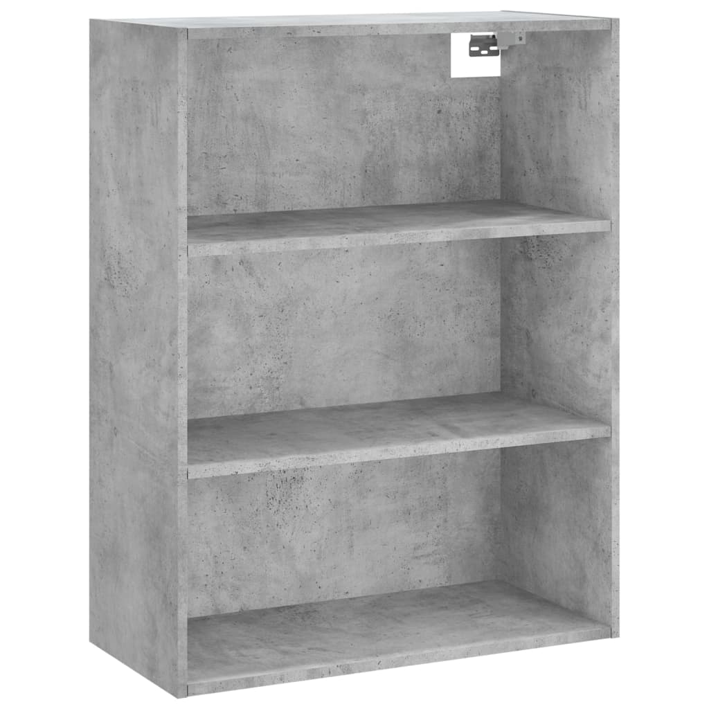 vidaXL Dulap înalt, gri beton, 69,5x32,5x180 cm, lemn prelucrat