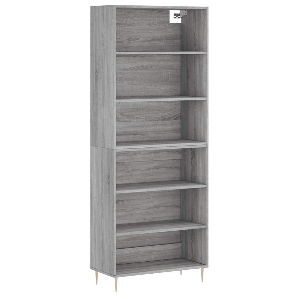 vidaXL Dulap înalt, gri sonoma, 69,5x32,5x180 cm, lemn prelucrat
