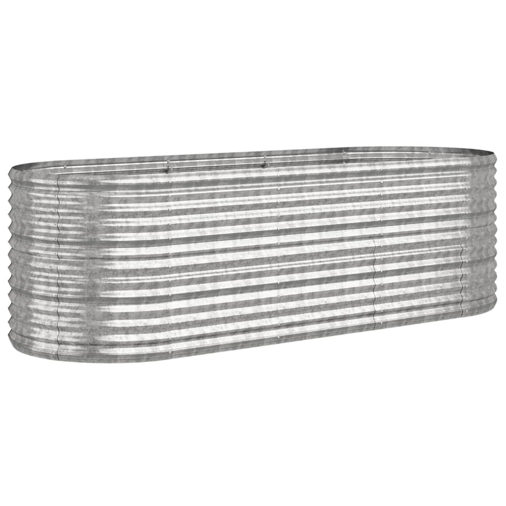 vidaXL Strat înălțat grădină 224x80x68 cm oțel galvanizat