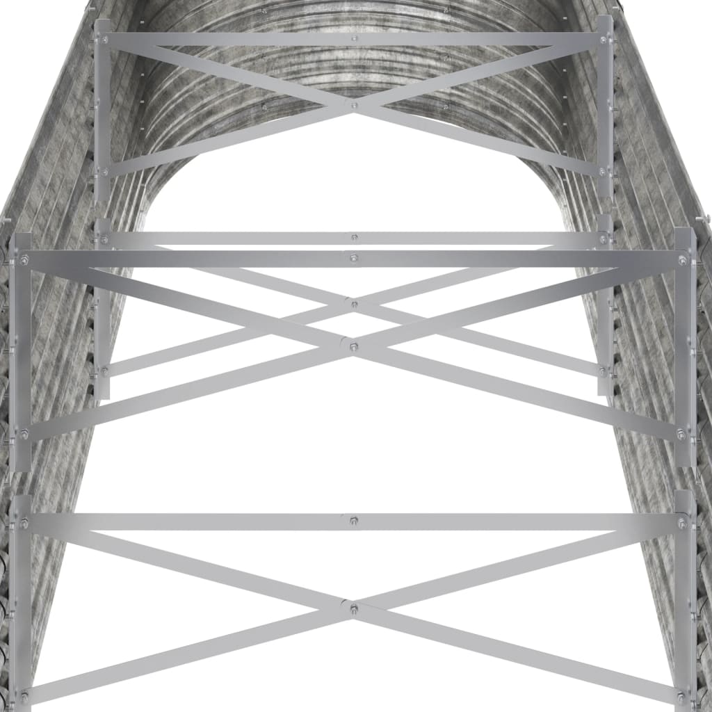 vidaXL Strat înălțat grădină 224x80x68 cm oțel galvanizat