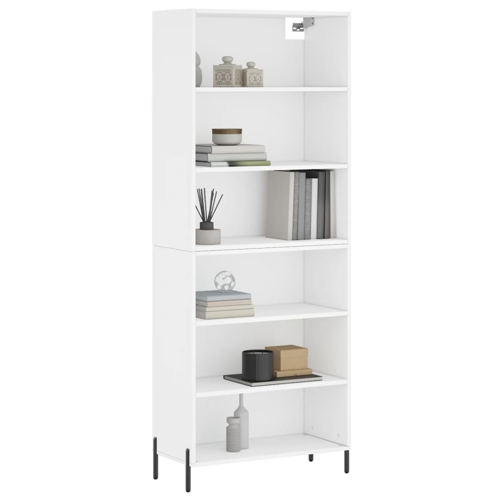 vidaXL Dulap înalt, alb, 69,5x32,5x180 cm, lemn prelucrat