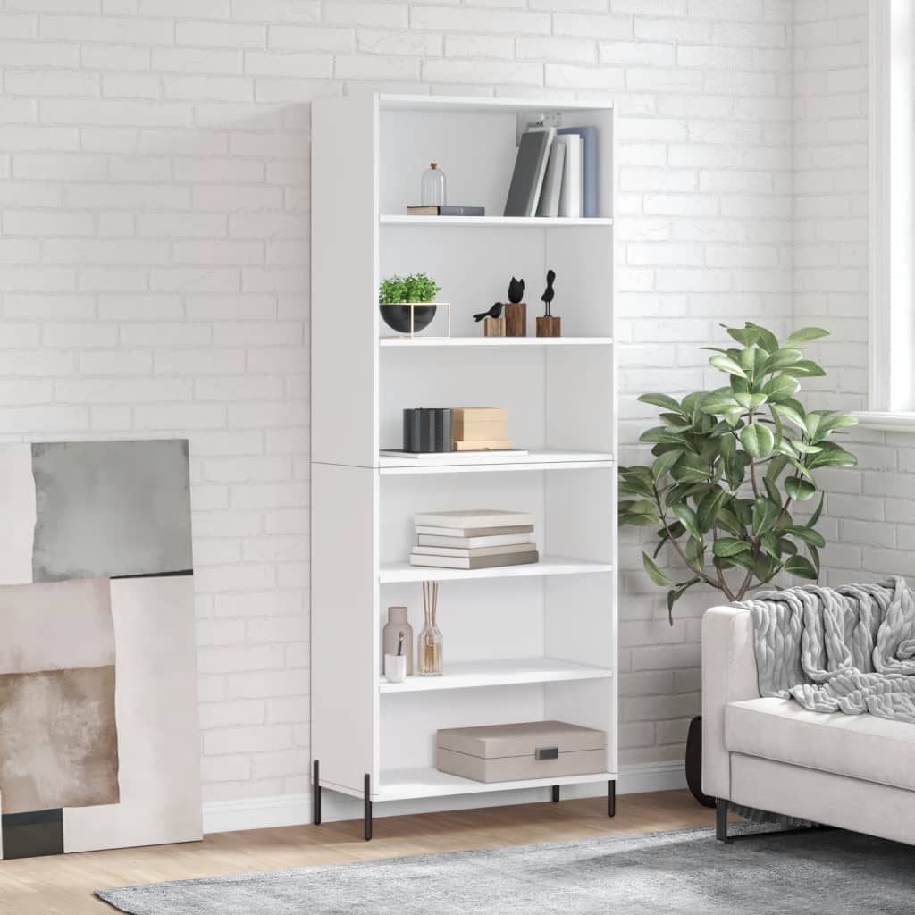 vidaXL Dulap înalt, alb, 69,5x32,5x180 cm, lemn prelucrat
