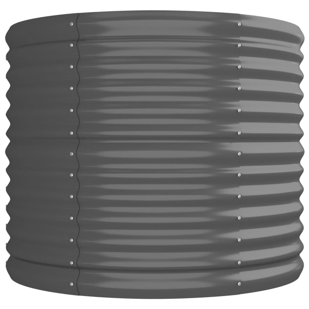 vidaXL Strat înălțat grădină gri 296x80x68cm oțel galvanizat