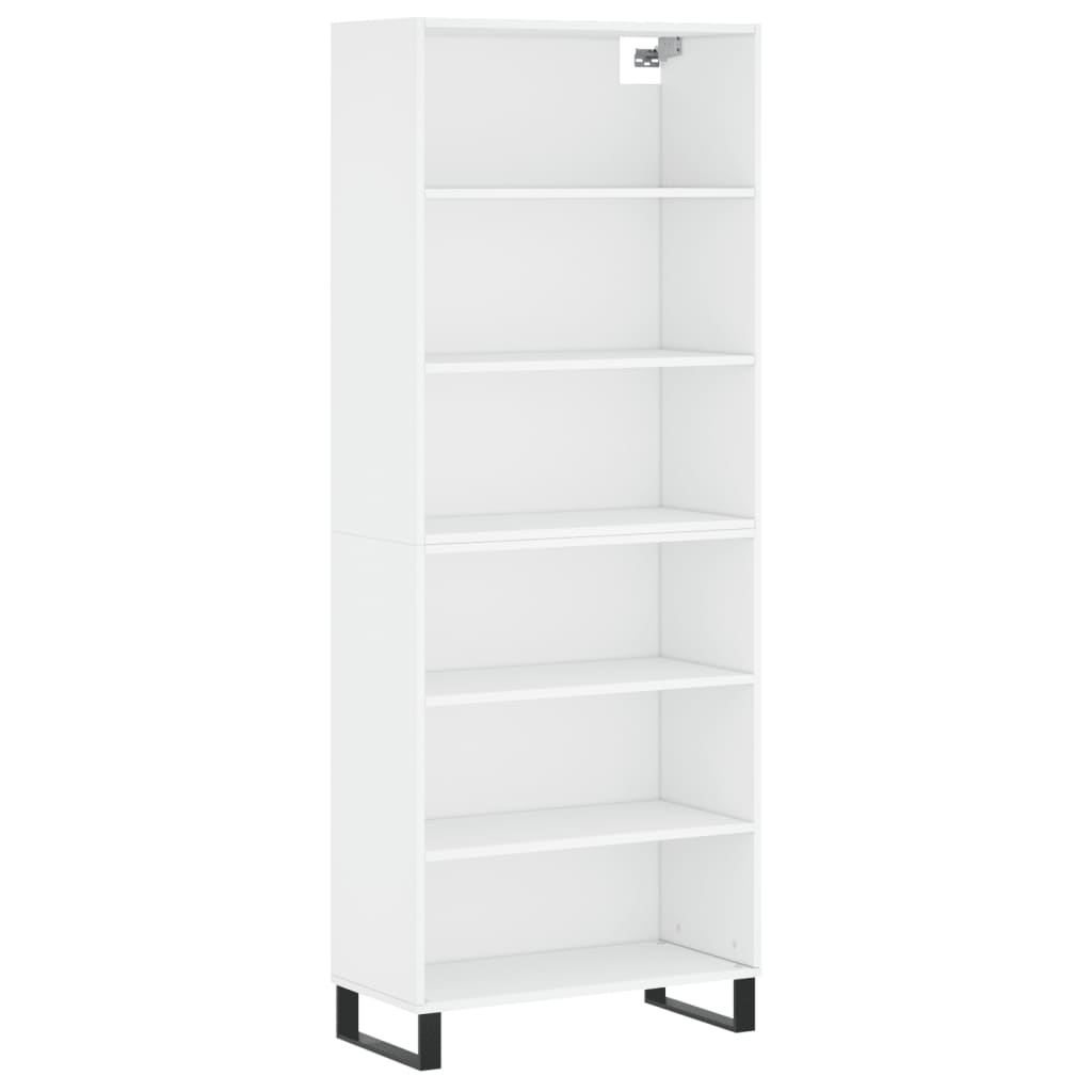 vidaXL Dulap înalt, alb, 69,5x32,5x180 cm, lemn prelucrat