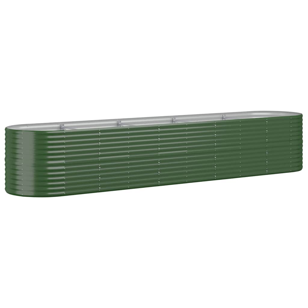 vidaXL Strat înălțat grădină 368x80x68 cm oțel galvanizat