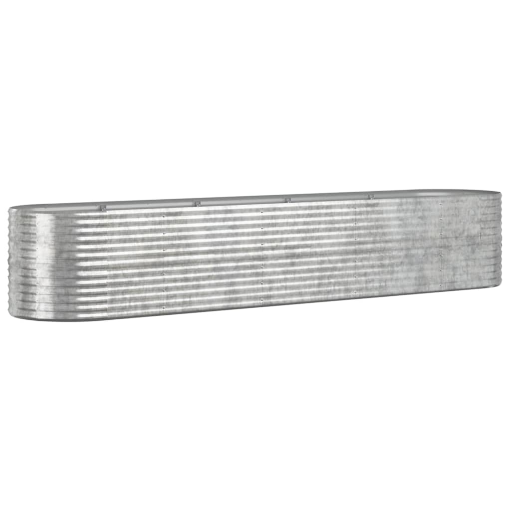 vidaXL Strat înălțat grădină 368x80x68 cm oțel galvanizat
