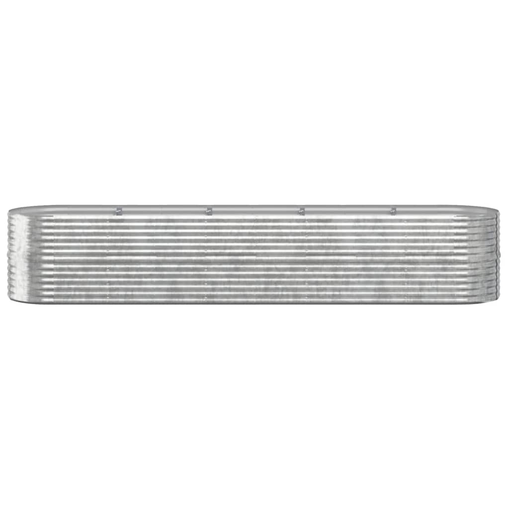 vidaXL Strat înălțat grădină 368x80x68 cm oțel galvanizat