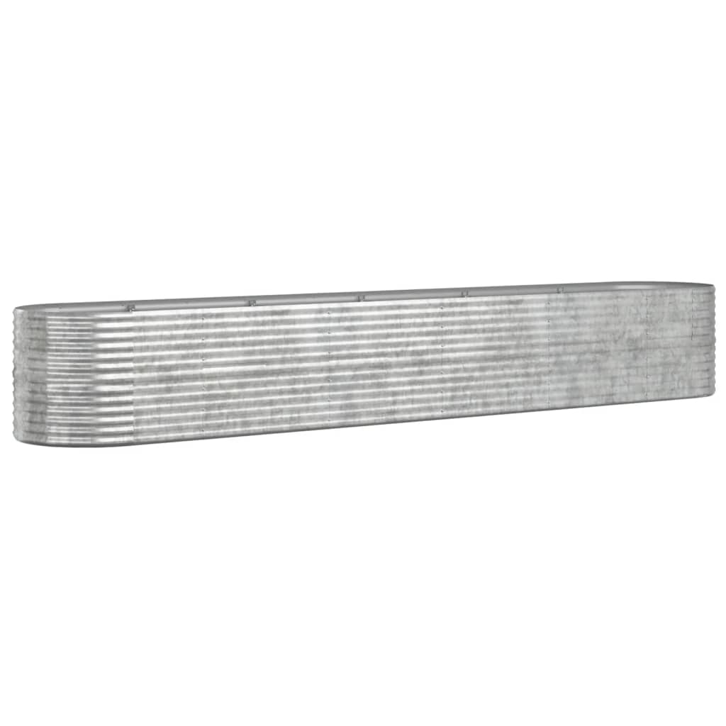 vidaXL Strat înălțat grădină 440x80x68 cm oțel galvanizat