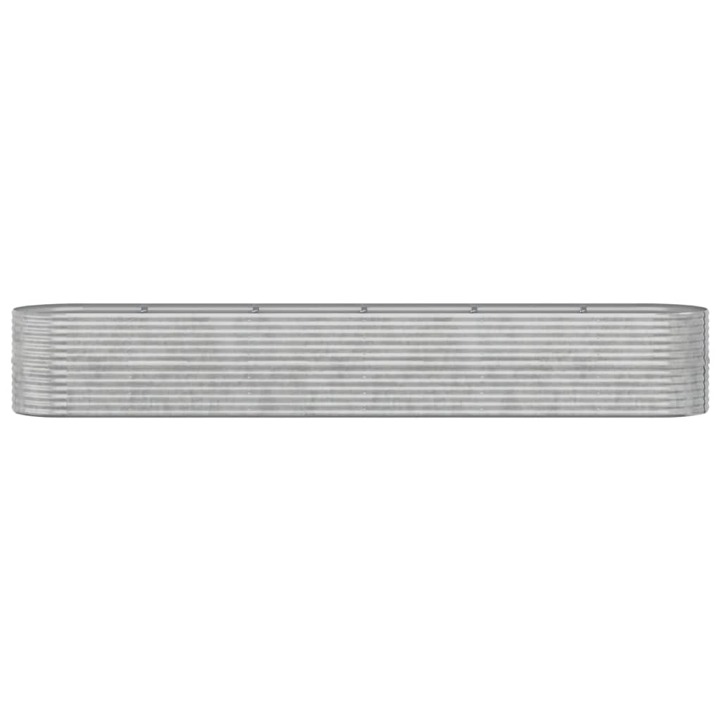 vidaXL Strat înălțat grădină 440x80x68 cm oțel galvanizat