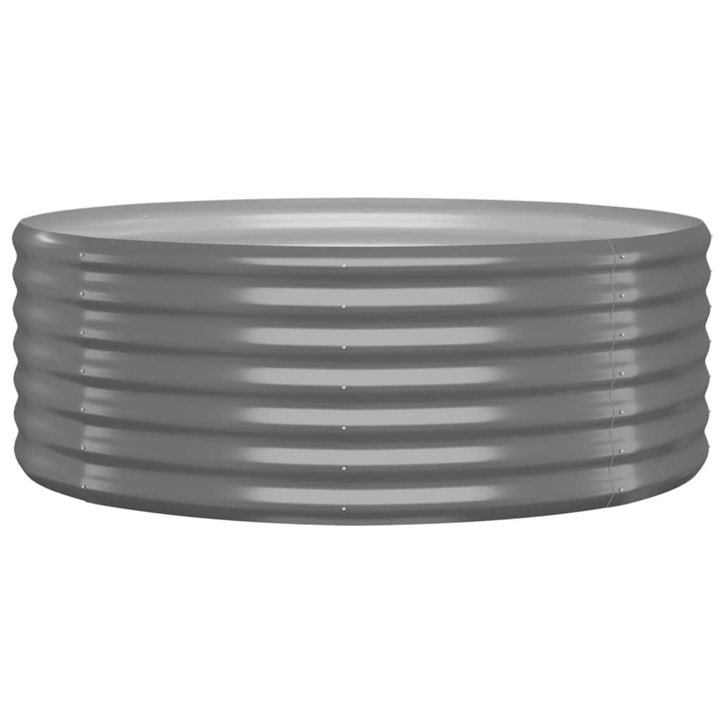 vidaXL Jardinieră grădină gri 100x100x36 cm oțel galvanizat vidaXL Jardinieră grădină gri 100x100x36 cm oțel galvanizat