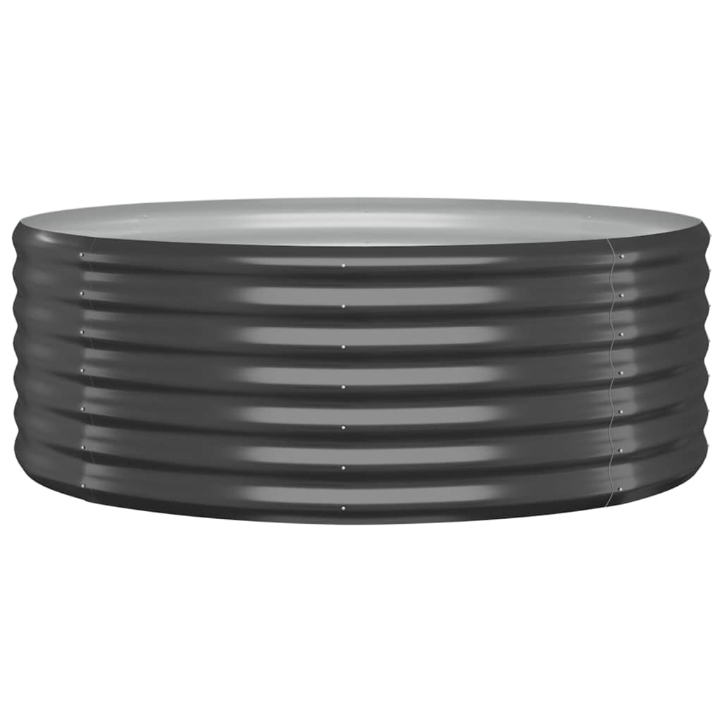 vidaXL Jardinieră, antracit, 100x100x36 cm, oțel galvanizat vidaXL Jardinieră, antracit, 100x100x36 cm, oțel galvanizat