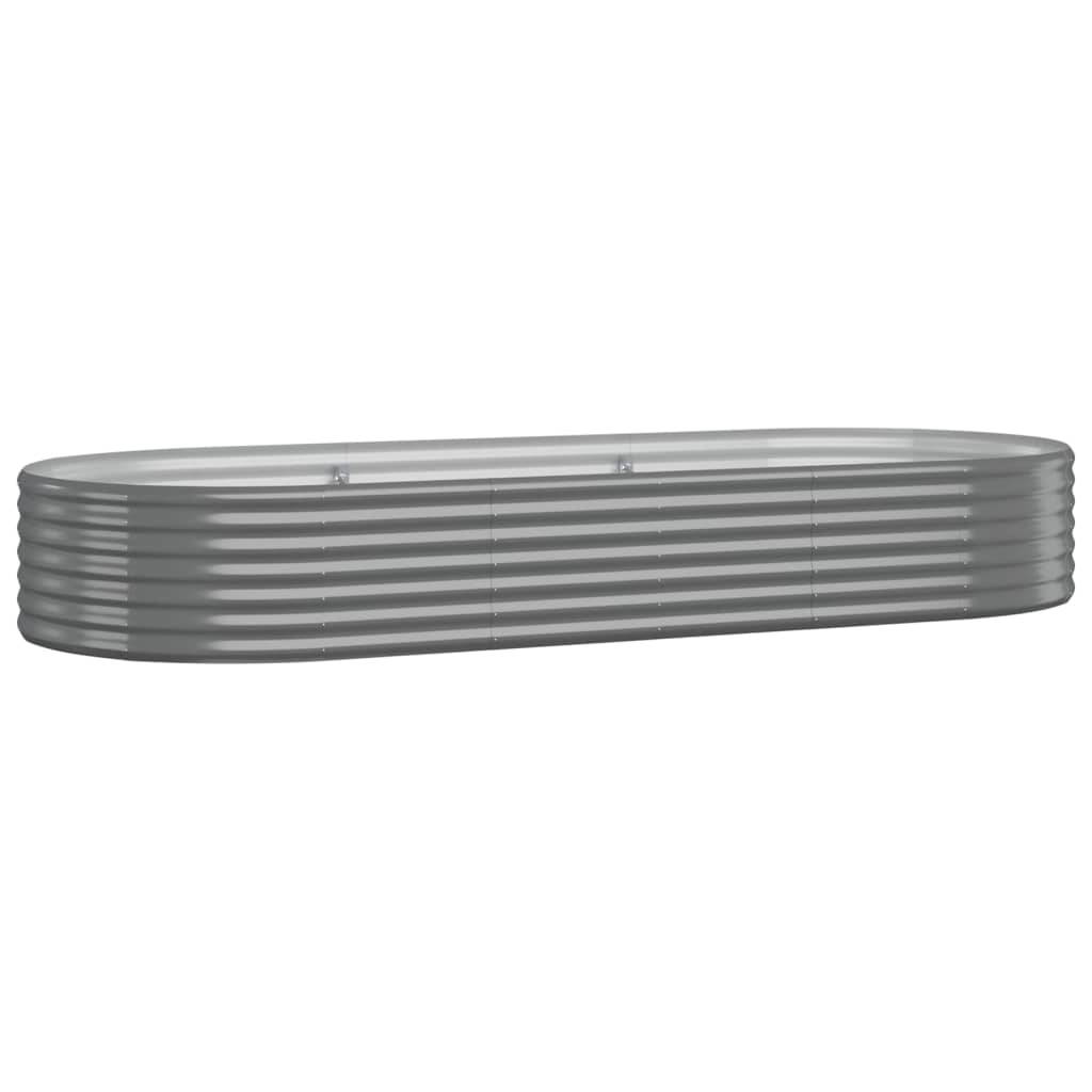 vidaXL Strat înălțat grădină 249x100x36 cm oțel galvanizat