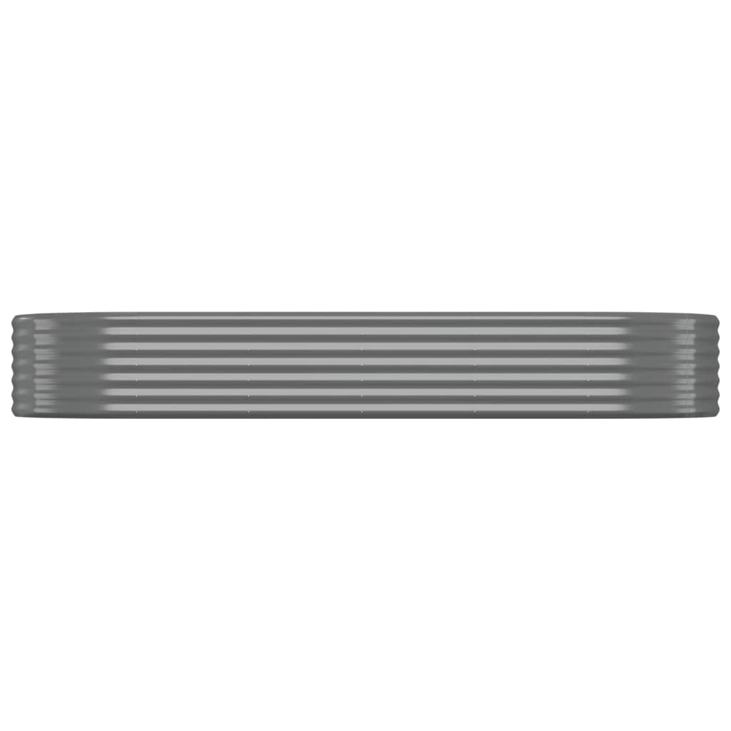 vidaXL Strat înălțat grădină 249x100x36 cm oțel galvanizat
