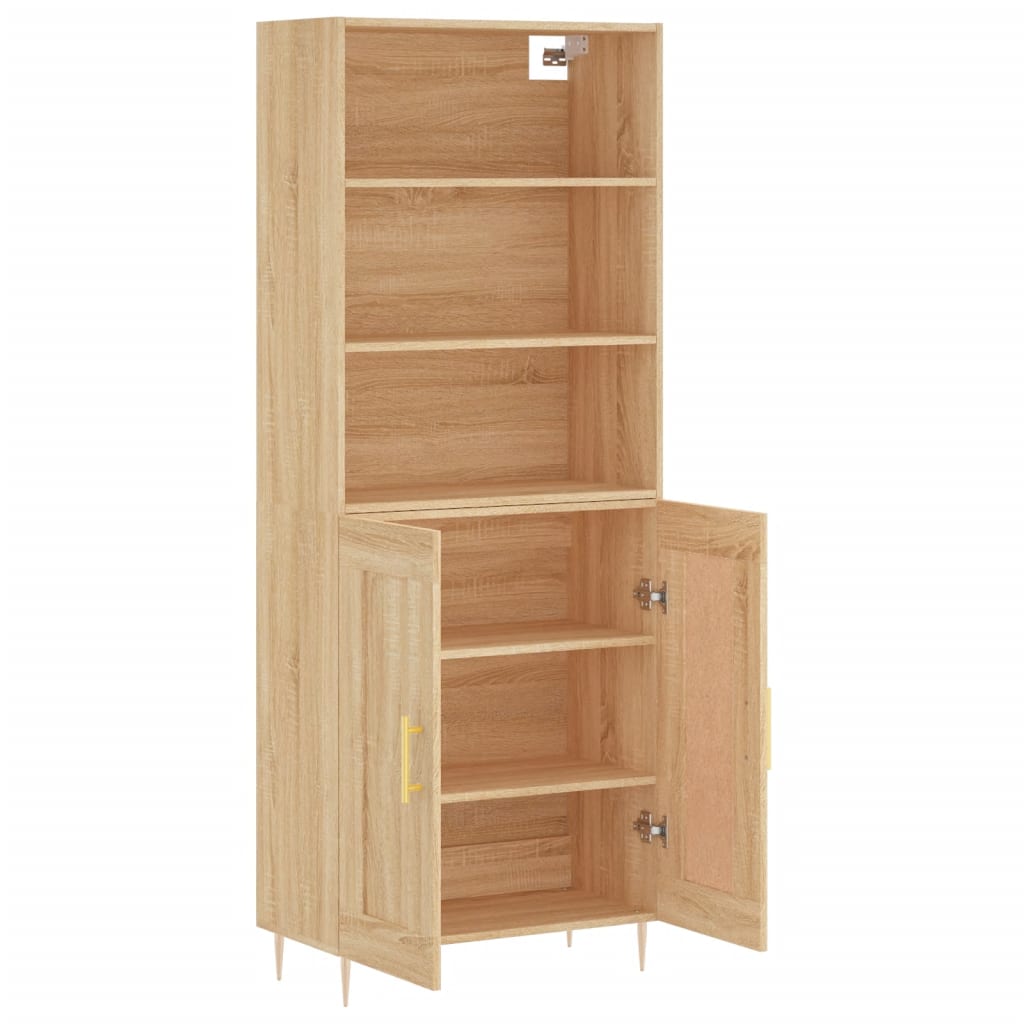 vidaXL Dulap înalt, stejar sonoma, 69,5x34x180 cm, lemn compozit