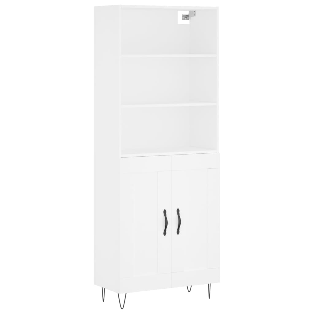 vidaXL Dulap înalt, alb, 69,5x34x180 cm, lemn compozit