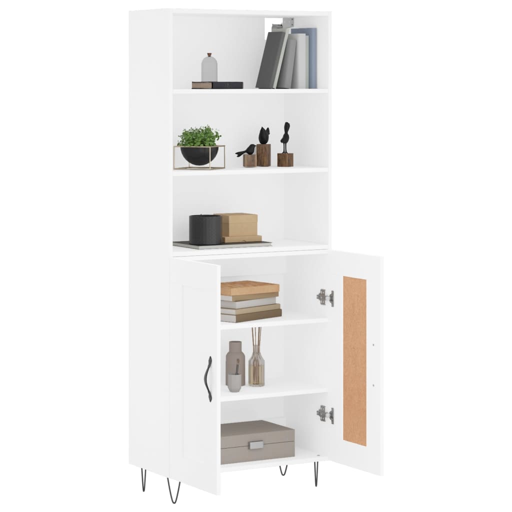 vidaXL Dulap înalt, alb, 69,5x34x180 cm, lemn compozit