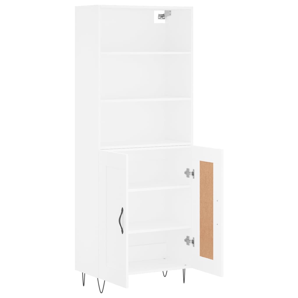 vidaXL Dulap înalt, alb, 69,5x34x180 cm, lemn compozit
