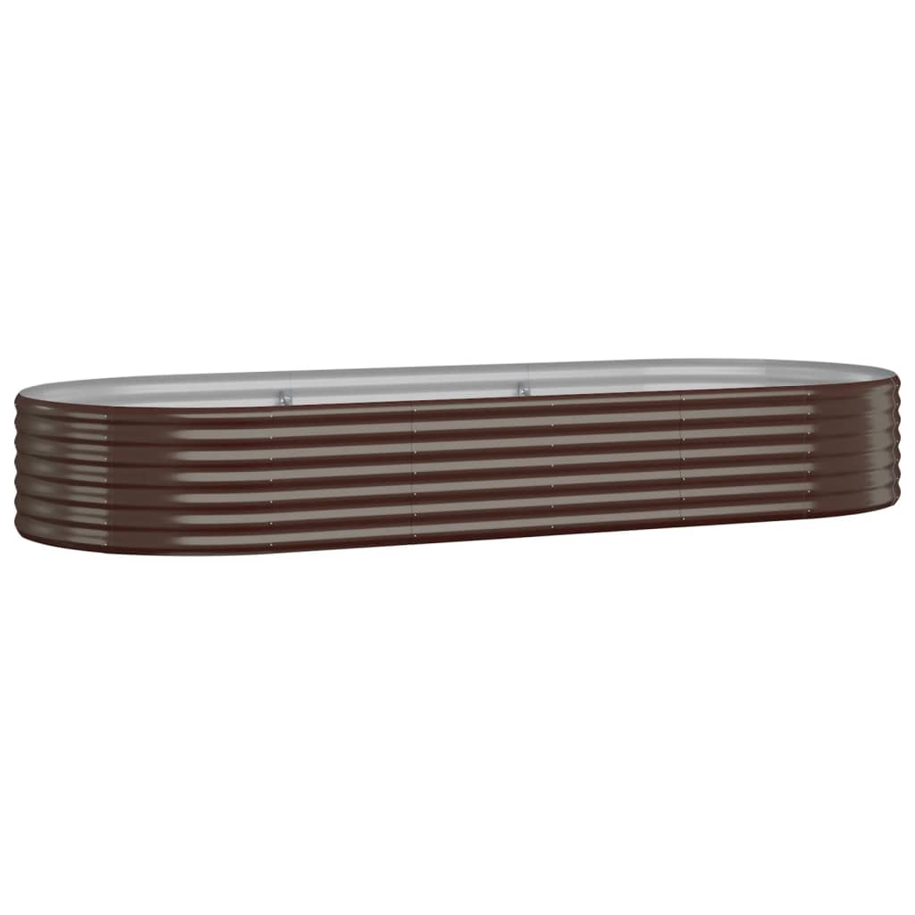 vidaXL Strat înălțat grădină 249x100x36 cm oțel galvanizat