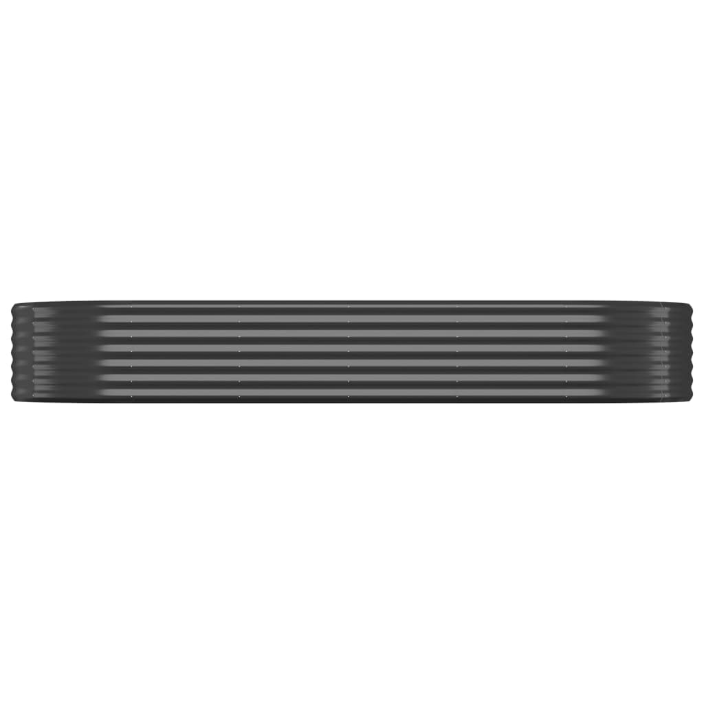 vidaXL Strat înălțat grădină 249x100x36 cm oțel galvanizat
