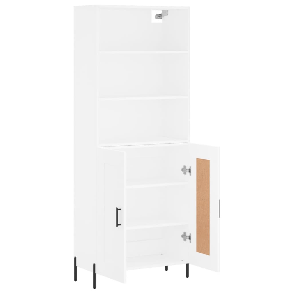 vidaXL Dulap înalt, alb, 69,5x34x180 cm, lemn compozit vidaXL Dulap înalt, alb, 69,5x34x180 cm, lemn compozit