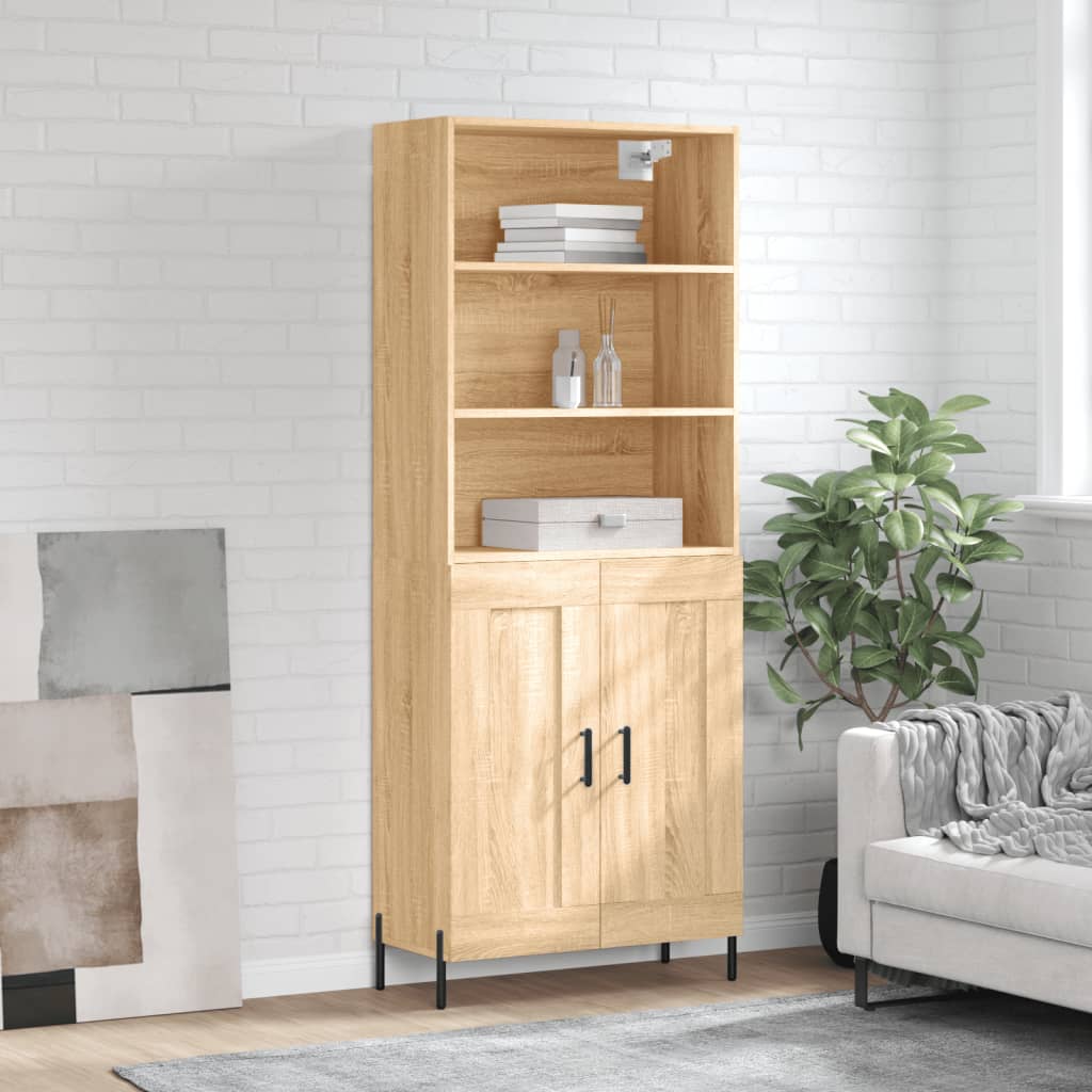 vidaXL Dulap înalt, stejar sonoma, 69,5x34x180 cm, lemn compozit