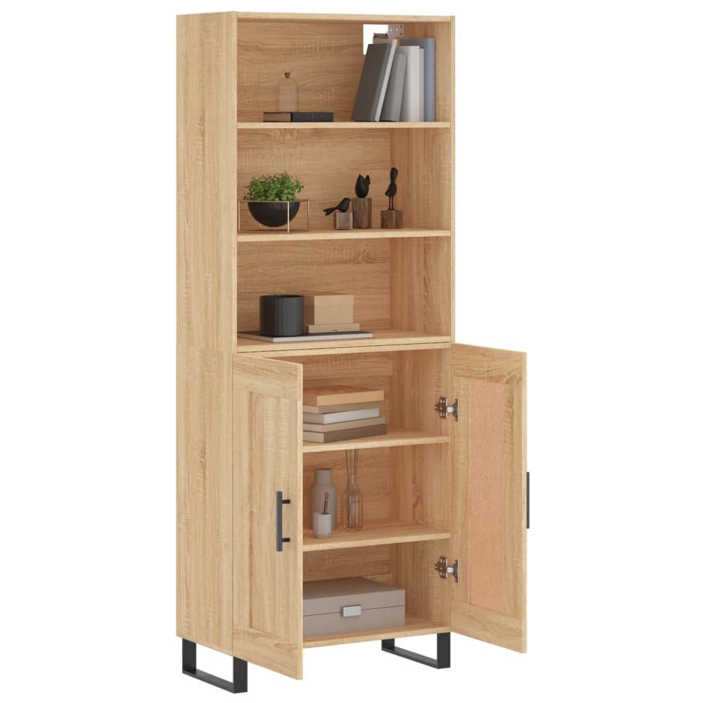 vidaXL Dulap înalt, stejar sonoma, 69,5x34x180 cm, lemn compozit