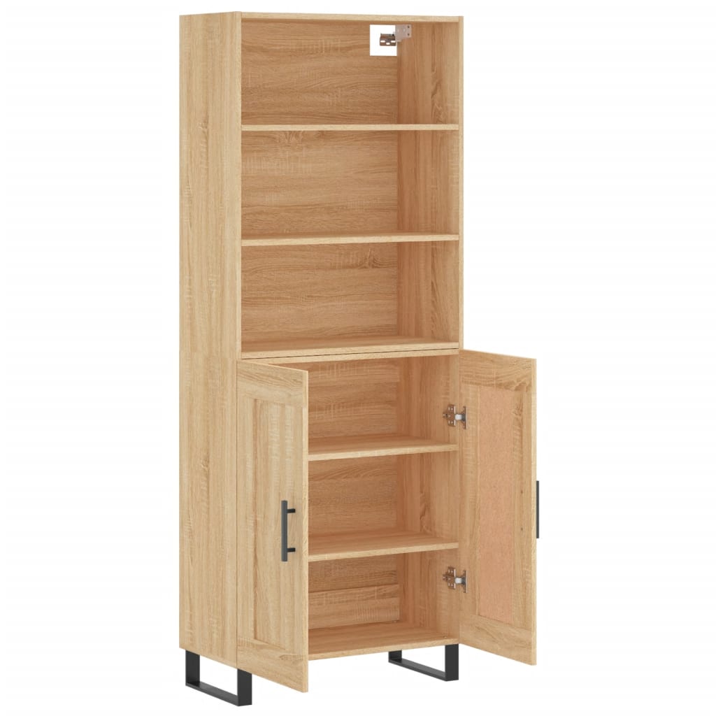vidaXL Dulap înalt, stejar sonoma, 69,5x34x180 cm, lemn compozit