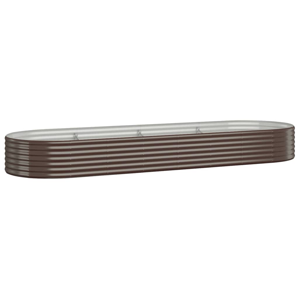 vidaXL Strat înălțat grădină 322x100x36 cm oțel galvanizat