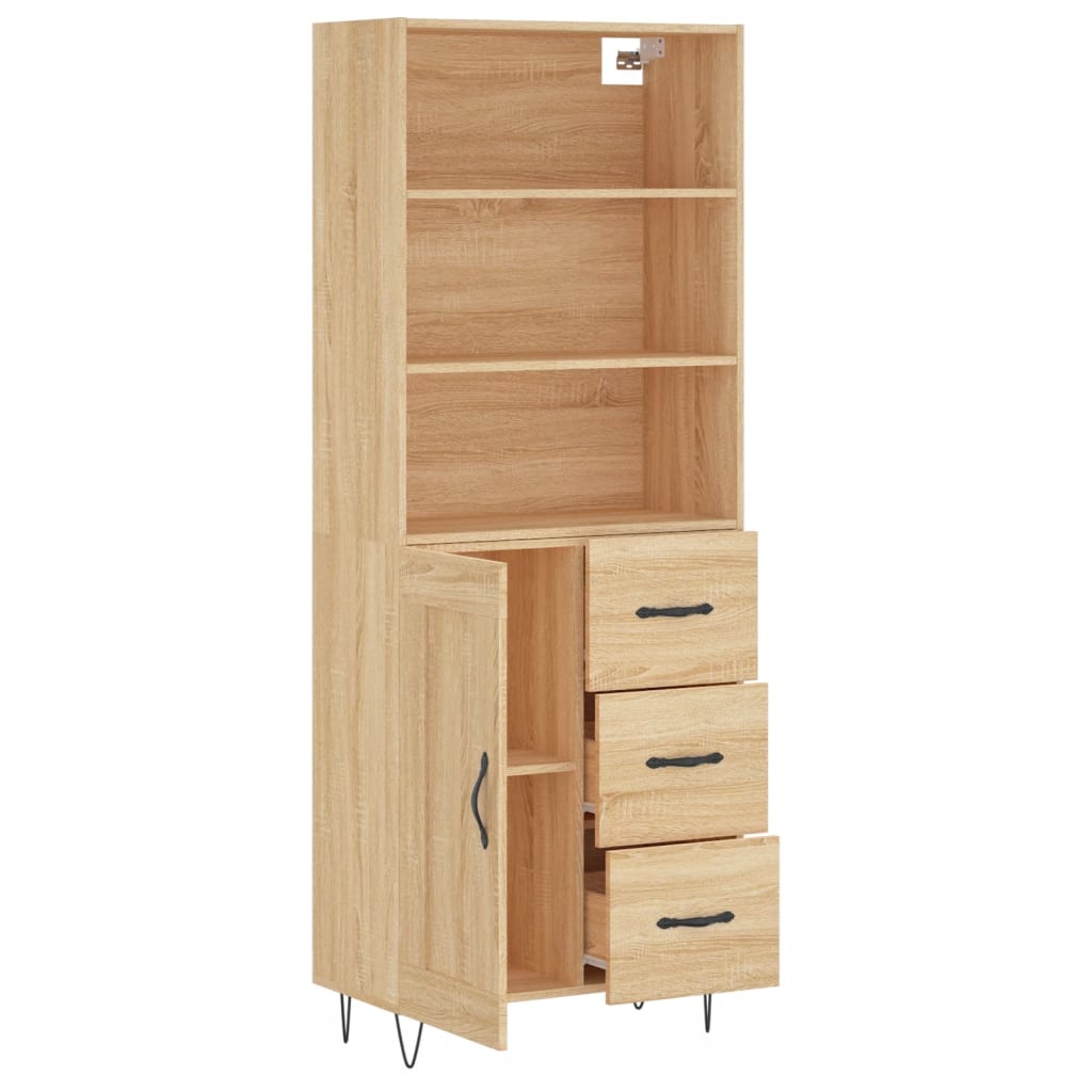 vidaXL Dulap înalt, stejar sonoma, 69,5x34x180 cm, lemn compozit
