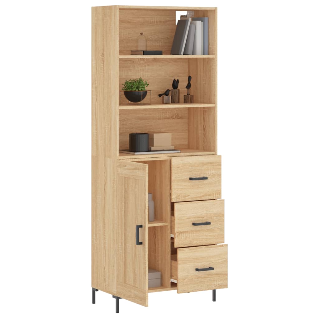 vidaXL Dulap înalt, stejar sonoma, 69,5x34x180 cm, lemn compozit